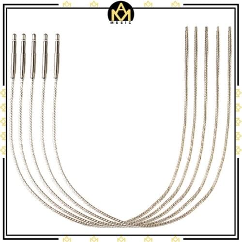 5pcs/1set Ukulele Picup Piezo Braided Silver Wire Under Bridge Saddle Pickup Soft Piezo Cable For UK EQ