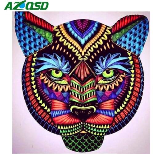 AZQSD Diy Diamond Painting Tiger Full Square Drill Wall Sticker Diamond Embroidery Sale Animal Picture Of Rhinestones Home Decor