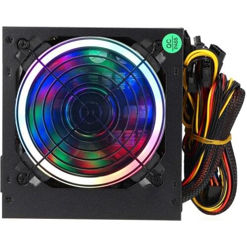 1000W Power Supply 12cm Multicolor LED rgb Fan 24 Pin PCI SATA 12V Computer Power Supply Desktop Gaming Power supply