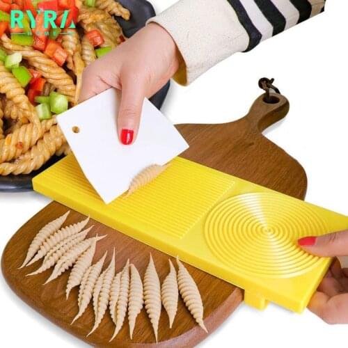 Spaghetti Macaroni Pasta Board Baby Food Supplement Making Plastic Mold Kitchen Panel Rolling Pin Cutting Board Kitchen Gadgets