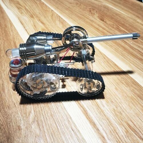 Stirling engine micro model external combustion power tank car science small production experiment toy gift