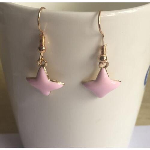 Ey1086 Trendy Bohemia Punk Vintage Alloy Pink starfish Earrings Female Summer beach charm jewelry accessories