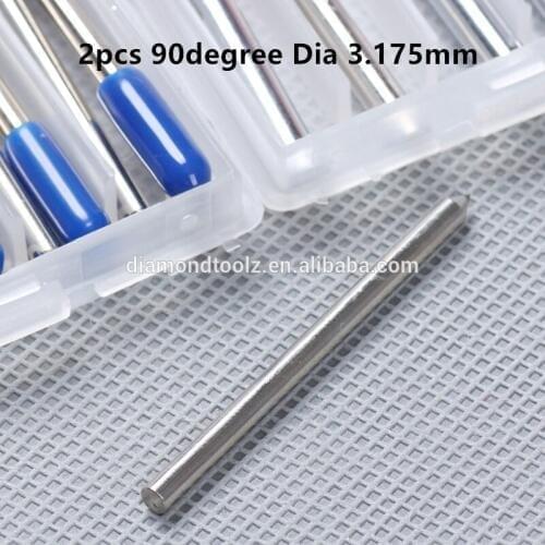 2pcs/lot Dimond Engraving Tools Diamond Engraver Drag Bit with 90 degree Dia 3.175mm for Engraving Metal Glass Stone Glod