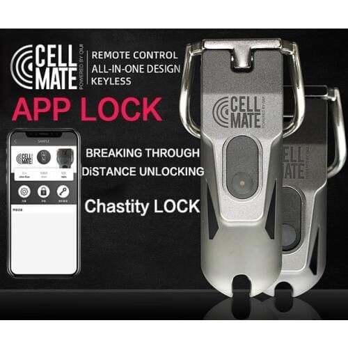 Cell Mate Sex Shop Lock Male Chastity Cage Device Male Women SM Product App Control Chastity Cage Gay Sex Toys for Men Cock Ring