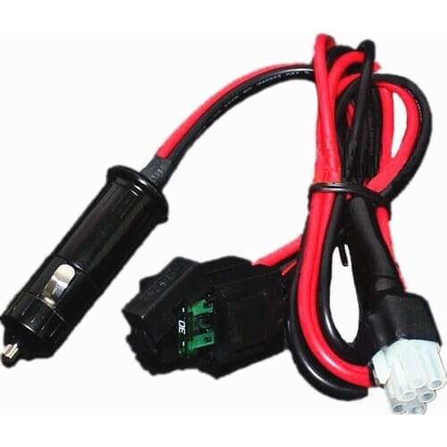 1M 30A Short Wave Car Charger Cigarette Light Power Supply Cord Cable For Yaesu FT-857D FT-897D IC-725A IC-706 Radio
