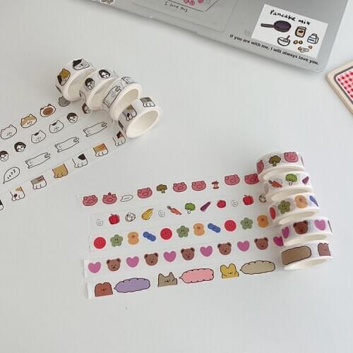 Ins Cute Cats Paw Washi Tape 5m Love Cake Pig Card Paper Sealing Sticker Notebook Hand Account Decorative Tapes School Tools