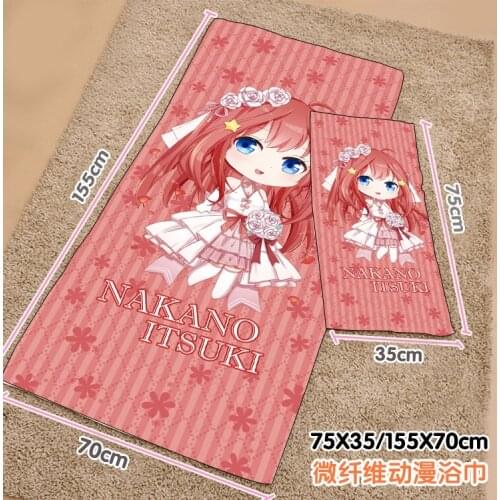The Quintessential Quintuplets Nakano Itsuki Summer Swimming Beach Soft Towel Plush Toys Blanket Birthday Christmas Gift