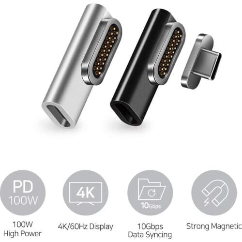 Magnetic USB C Adapter 24/20/9Pins Type C Connector Thunderbolt 3 PD 100W Fast Charging 10Gbp/s Converter for iPad MacBook