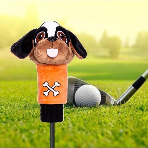 Cute Golf Head Cover Dog Shaped No.1 Driver Club Protective Headcover Animal Universal Golf Carrying Protector Guard
