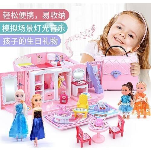 Diy Doll House handbag Furniture Miniature accessories cute Dollhouse Birthday Gift home Model toy house doll Toys for Children