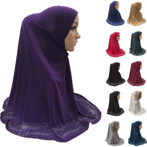 Fashion Women Hijabs Islamic Chest Cover Scarf Bonnet Khimar Full Cover Hijab Cap Lady Muslim Headwear Bone Muslim Hijab Islamic