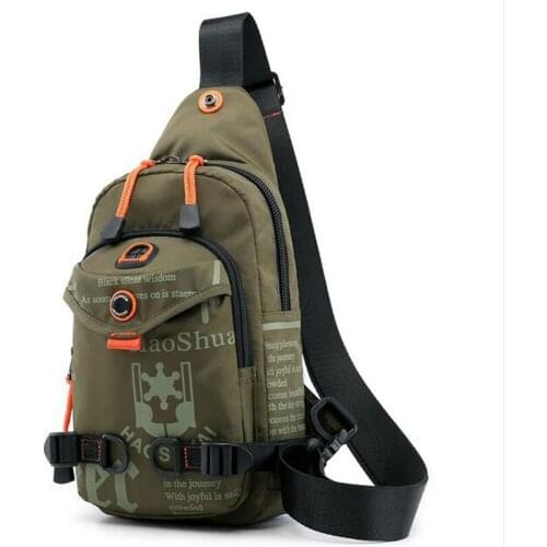 Fashion Men Sling Back Day Pack for Men Cross Body Chest Bag Shoulder Bags High Quality Nylon Casual Messenger Chest Bag