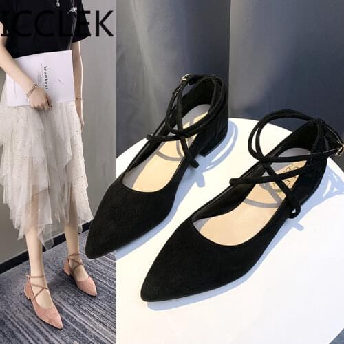Fashion Pointed Shallow Mouth Single Shoes Low Heel Womens Shoes Square Heel High Heels Black Work Shoes A054