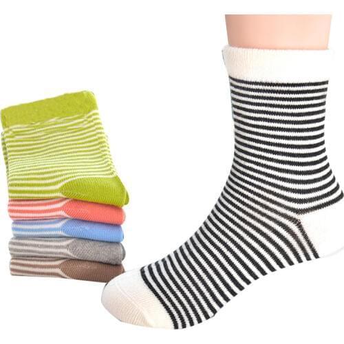6 pairs / lot 2017 spring/autumn new Cute striped cotton childrens socks brand kids socks 1-9 year boys/girls socks