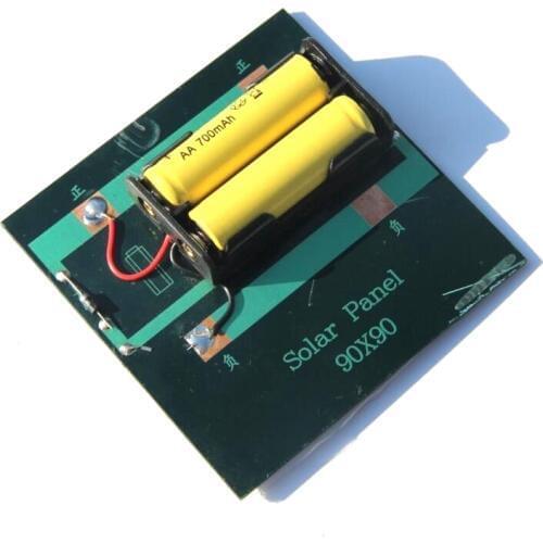 New 1W 4V Rechargeable AA Battery Solar Cell Charger With Base For 2xAA Batteries Charging Directly