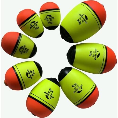 1pc Buoyancy 10g 30g 40g 50g 60g 80g 100g Floating Foam Fishing Float EVA Boya Fishing Float Beach Fishing Bobber Boia Tackle