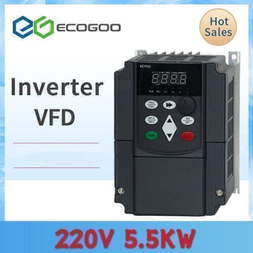 VFD Inverter 1.5KW/2.2KW/4KW/5.5KW Frequency Converter AT1 3P-220V Output CNC Spindle motor speed Control VFD Converter