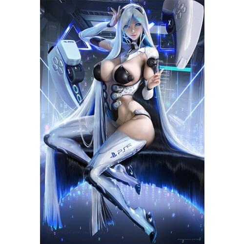 PS5 Game Sexy Girl Canvas Art Posters and Prints Custom Virtual Character Woman Decoration Painting for Bedroom Wall Pictures