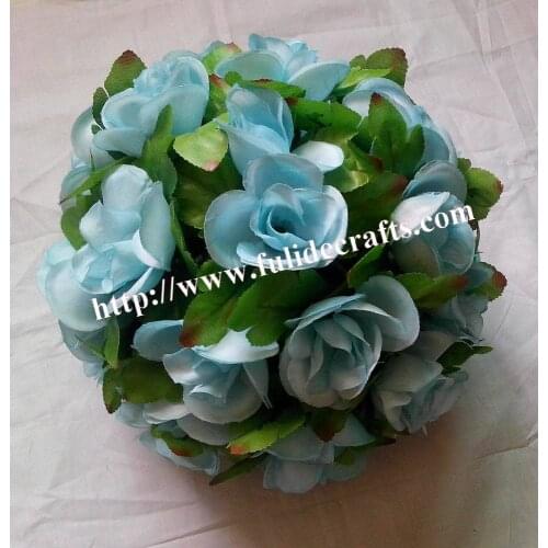 SPR 40cm Christmas artificial rose flower ball,weddings decoration-Lake blue