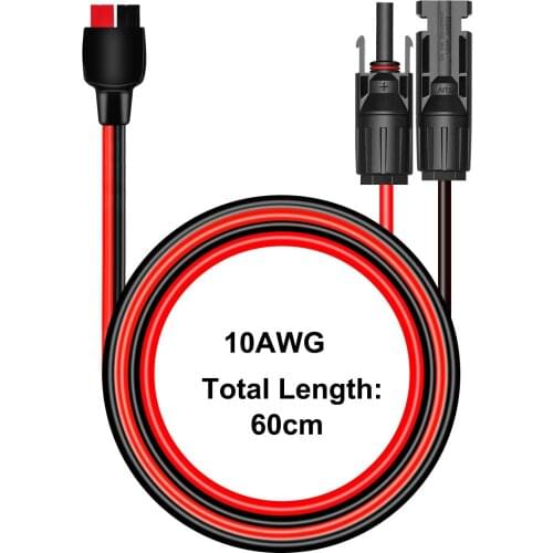 Solar Panel Power Adapter Connector Cable Kits for Goal Zero Yeti Suaoki Renogy Portable Solar Generator Power Station 10AWG