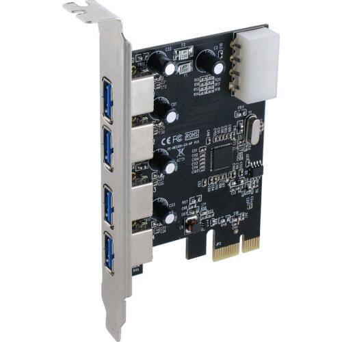 Superspeed 5Gbps 4 ports USB 3.0 PCI-e Control Card PCI Express to USB3.0 Converter Adapter