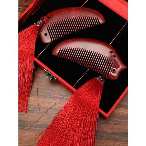 Wedding supplies wedding comb with dowry gift boxed gift groom bride couple pair comb wooden hi comb