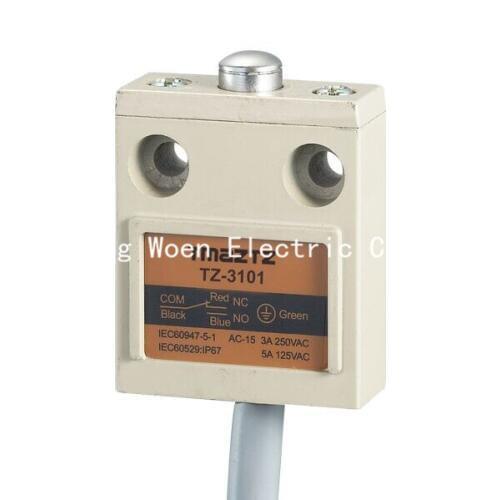 Tmaztz TZ-3101 IP67 4Wire Roller Lever Plunger Limit Switch SPDT NO+NC Copper wire 3M