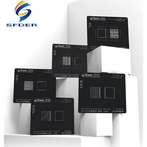 Universal CPU Soldering Repair QianLi 3D BGA Reballing Black Stencil For IPhone A7 A8 A9 A10 A11 Tin Plant Template