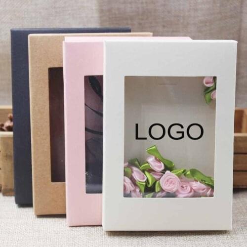 30pcs Custom Logo Jewelry package& display window box candy box gifts necklace /earring jewelry packing window box