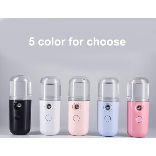 Face Humidifier Nano Mist Sprayer Moisturizing Portable Mini Facial Steamer Skin Care Handheld USB Beauty Instrument 30 ml