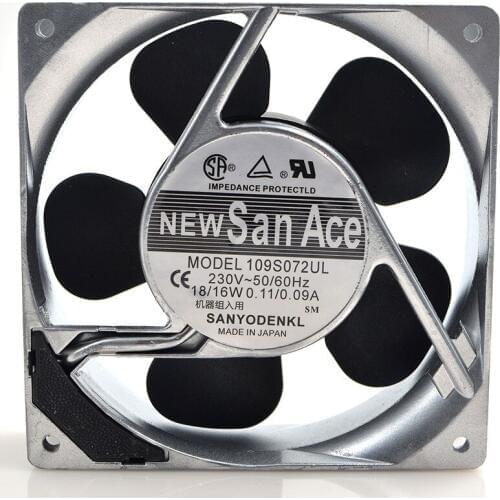 FOR Sanyo SANYO 109S072UL 220V 18/16W 120X120X38MM Aluminum Frame AC cooling Fan