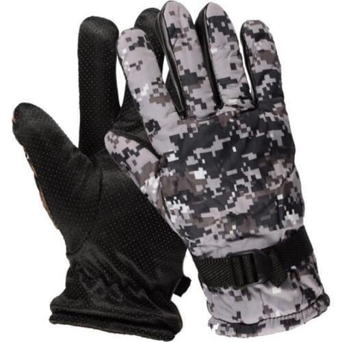 Full Finger Winter Tactical Glove Outdoor Windproof Camo Plus Velvet Thick Thermal Gloves Hunting Cycling Skiing Warm Mittens