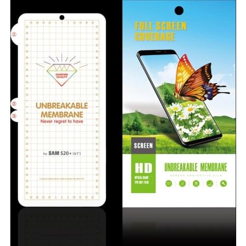 100pcs For Samsung Note 10 Pro/S10 5G 3D Full Cover Soft hydrogel film For Galaxy S10E/S20 Plus TPU film Screen Protector