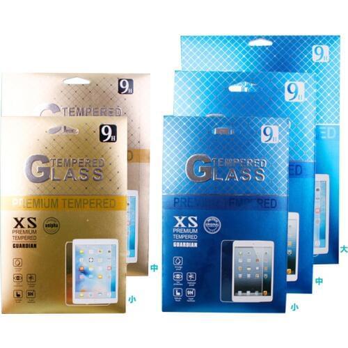 20 pcs Blue U dot Universal Paper Retail Package Packaging Box for pad air pad mini Tempered Glass Screen Protector Box