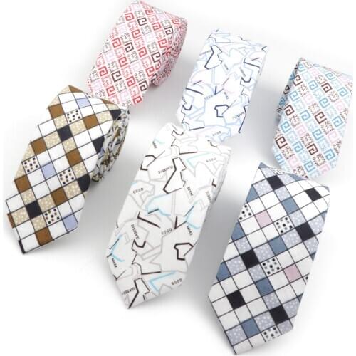 Men Cotton Ties Plaid Striped Neck Tie for Men Classic Wear Business Wedding Party Necktie Sense Of Technology Gravatas