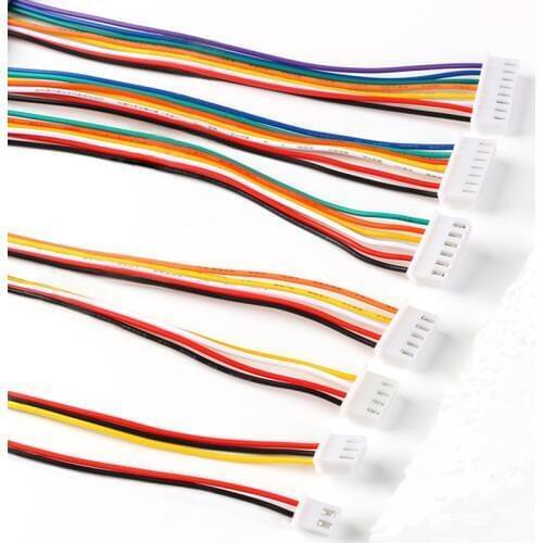 5-10pcs/lot JST XH 2.54 2/3/4/5/6/7/8 Pin Pitch 2.54mm Connector Plug Wire Cable 100MM Length 26AWG