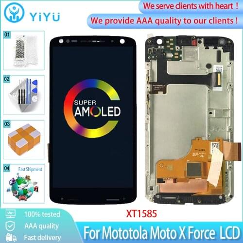 5.4" Orig For Motorola Moto X Force XT1580 LCD Touch Screen Digitizer Assembly Replacement For Motorola Droid Turbo 2 XT1585 LCD