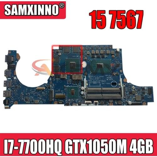 Akemy For Dell Inspiron 15 7567 Laptop Motherboard With SR32Q I7-7700HQ GTX1050M 4GB CN-0P84C9 0P84C9 P84C9 LA-D993P