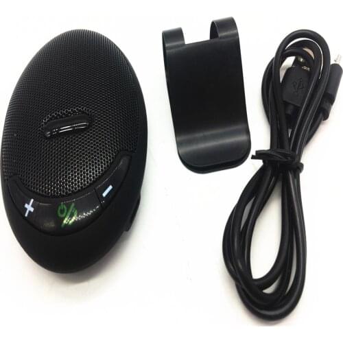 Car Visor Hands-Free Kit With Mic BT V5.0+EDR Multimedia Playback Compact Wireless Clip-On Speakerphone For Car Visor