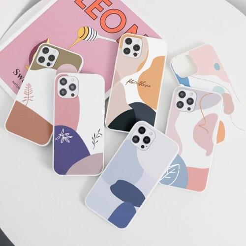 For Samsung Galaxy M32 A51 A52 A50 A12 A71 A31 A70 A22 A21S A10 A40 A32 A72 S10 S9 S21 Ultra S20 FE Plus Art Color Geometry Case