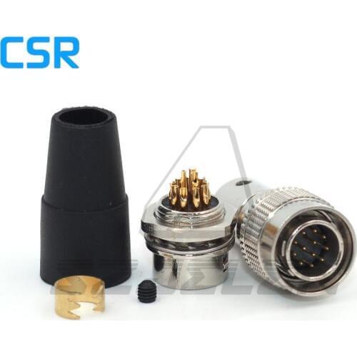 Hirose Connector 12pin ,HR10A-10P-12P/HR10A-10r-12S, Industrial camera power panel mounting plug socket