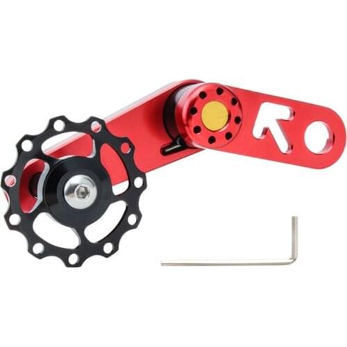 Bicycle Chain Tensioner W/ Wheel Guide Cycling Single Speed Rear Derailleur Chain Stabilizer for c.cling Bicycle