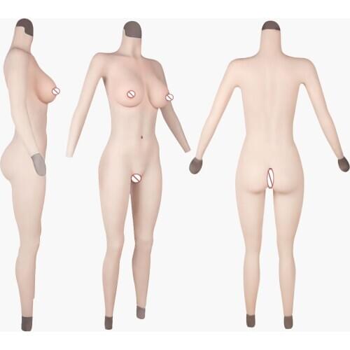 KUMIHO Ladyboy 9-Point Bodysuit Butterfly vaginafake boobs lifelike nipple male to female tight Artificial Chest for Transgender
