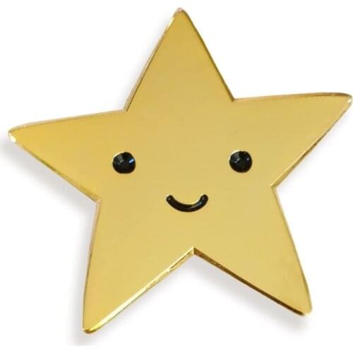Creative Smile Star Enamel Pin Lapel Badges Brooch Funny Fashion Jewelry