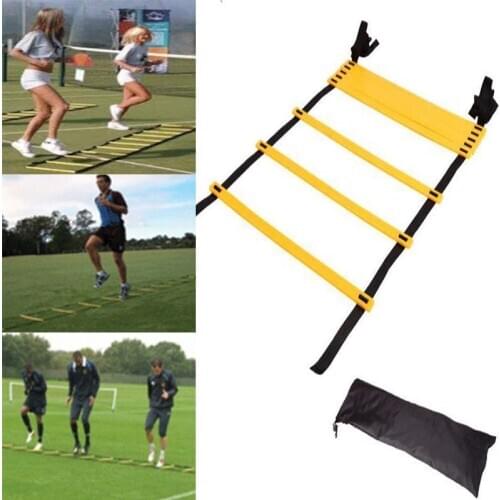 Agility Ladder Training Speed Soft Ladder Nylon Straps Adjust Footsteps Coordination Auxiliary Tools Football Training Equipment