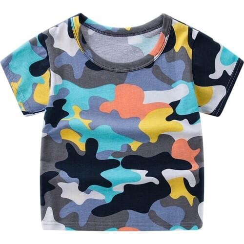 Kids t-shirt And Tops Of Cartoon Pattern Comfortable and Soft Cotton 2-9 years Boys Girls T-shirt Boys And Girls Tee