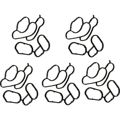 Engine Oil Cooler Filter Housing stand Seal for BM-W E46 E90 (11427508971 11427508970 each item 5 pcs, total 10 pc)