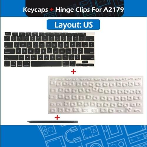 New Laptop Replacement Keys A2179 Keycaps Scissor Clips set For Macbook Air Retina 13" A2179 Key Cap with Hinges 2020 EMC 3302