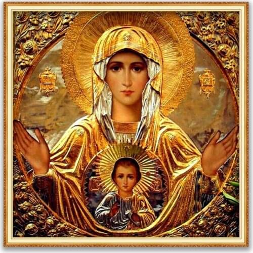 Region Orthodox Icon DIY Embroidery Cross Stitch 11CT Kits Needlework Craft Set Cotton Thread Printed Canvas Home Decoration Hot
