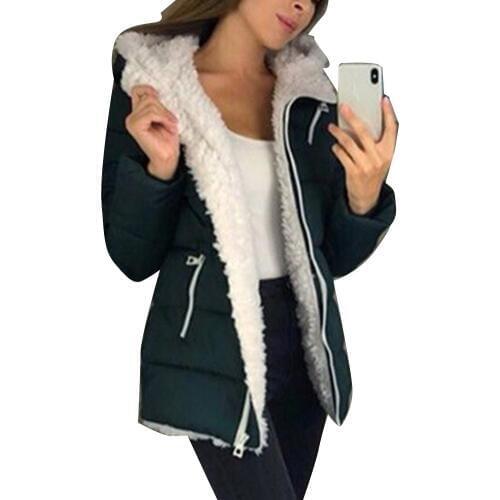 Solid Coat Women Autumn Spring Wide Lapel Loose Warm jacket Outwear Female Casual Ladies Loose Blend Standard Coat Ladies